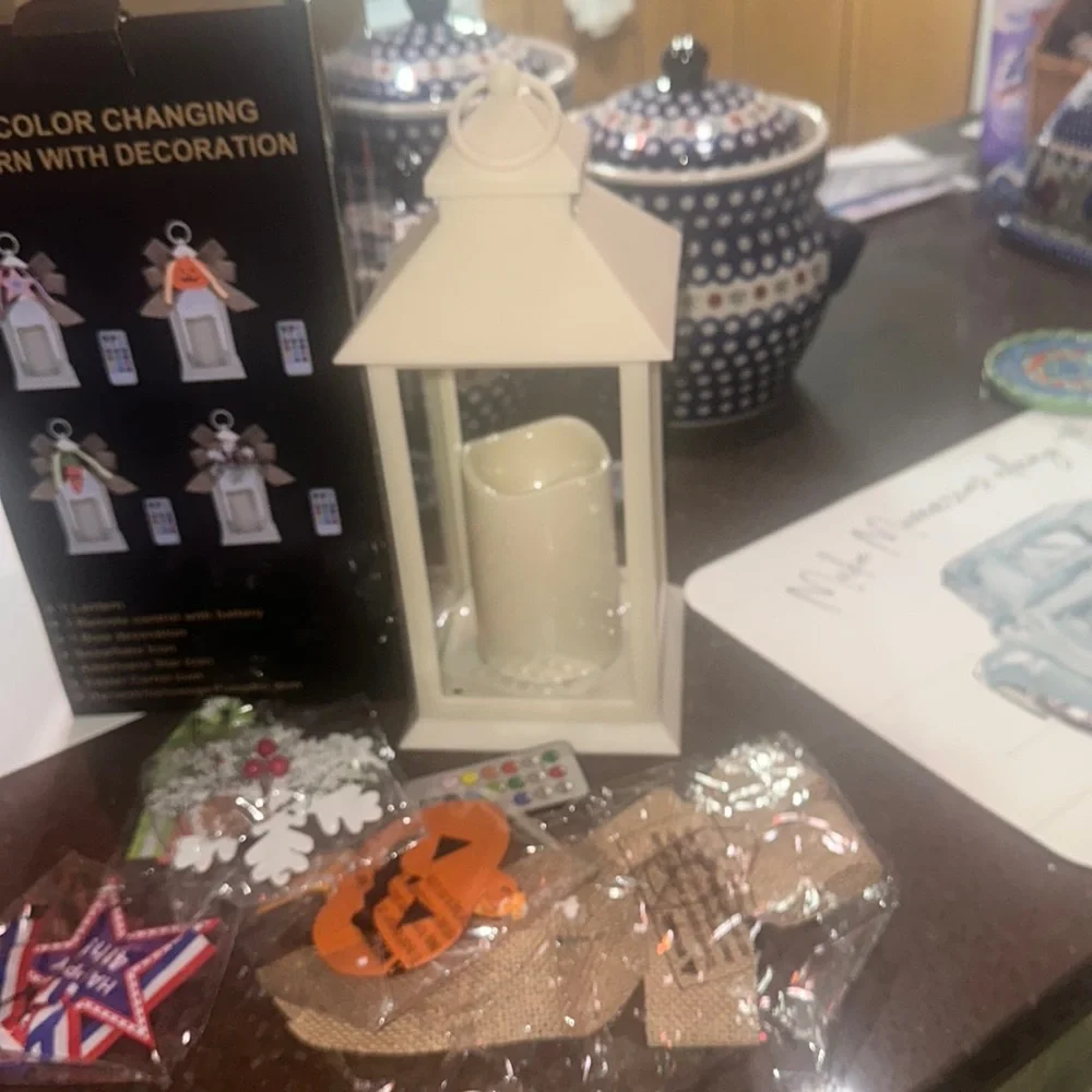 LEDLantern with remote and ornaments for seasons
